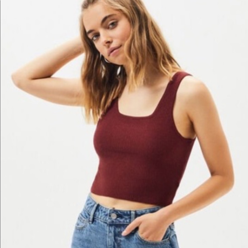 LA Hearts Ribbed Crop Top